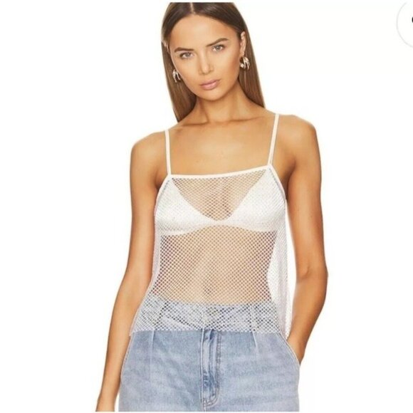 WeWoreWhat Crystal Mesh Cami - Picture 4 of 6
